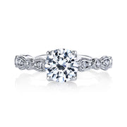 18k White Gold Antique Inspired Diamond Engagement Ring by Parade Designs