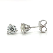 18k White Gold 1.51 CTW Diamond Stud Earrings by Star 129