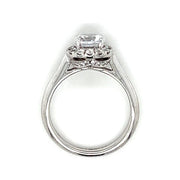 18k White Gold Classic Diamond Halo Engagement Ring by Parade Designs
