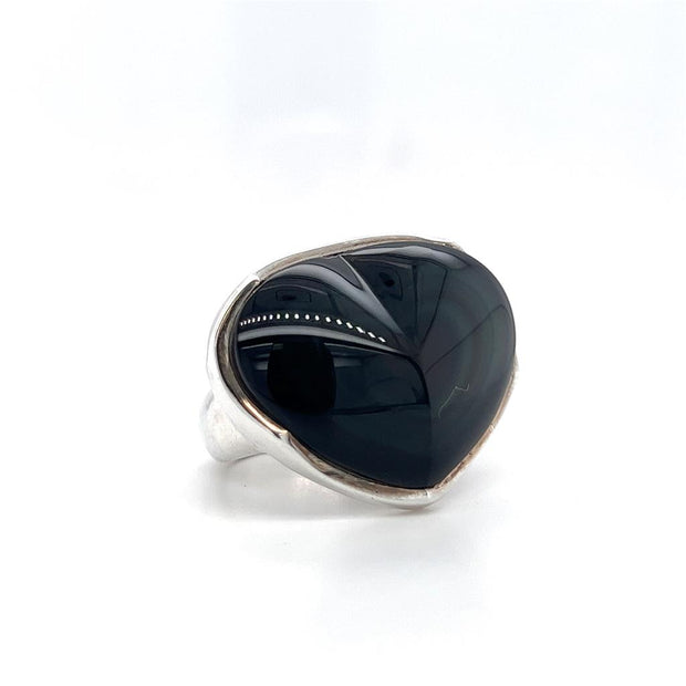 Sterling Silver Rainbow Obsidian Ring