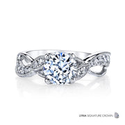 18k White Gold Nature Inspired Diamond Engagement Ring by Parade Designs