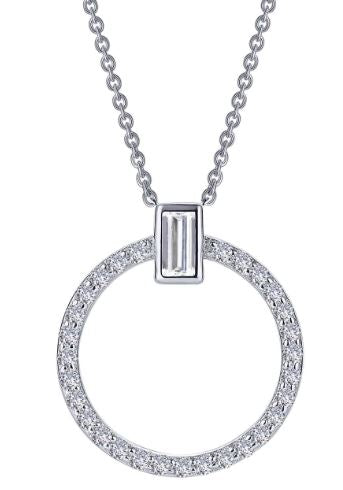 Sterling Silver Simulated Diamond Fashion Necklace by Lafonn