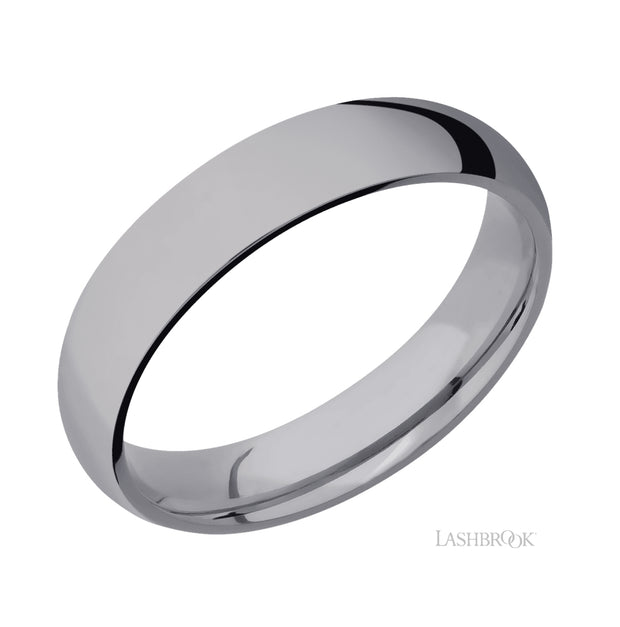 Classic Domed Tantalum Wedding Band by Lashbrook Designs