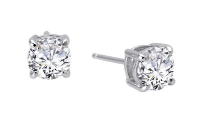 Sterling Silver .72 CTW Simulated Diamond Stud Earrings by Lafonn