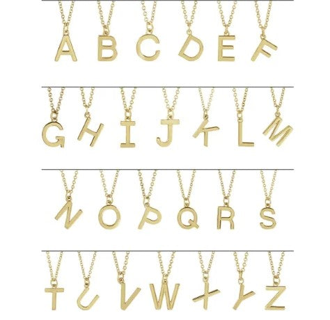14k Yellow Gold Letter C Initial Necklace