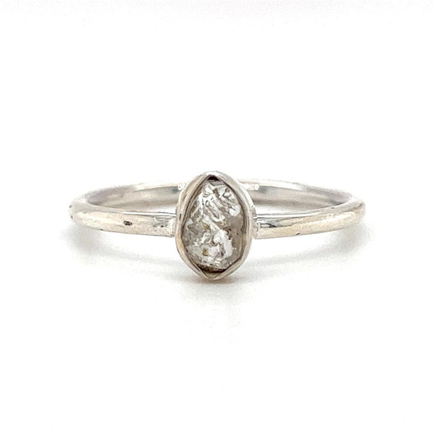Sterling Silver Herkimer Diamond Quartz Stackable Ring