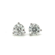 18k White Gold 1.51 CTW Diamond Stud Earrings by Star 129