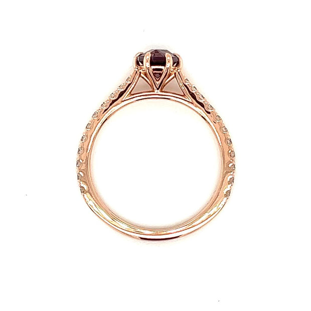 14k Rose Gold Spinel & Diamond Ring by IJC