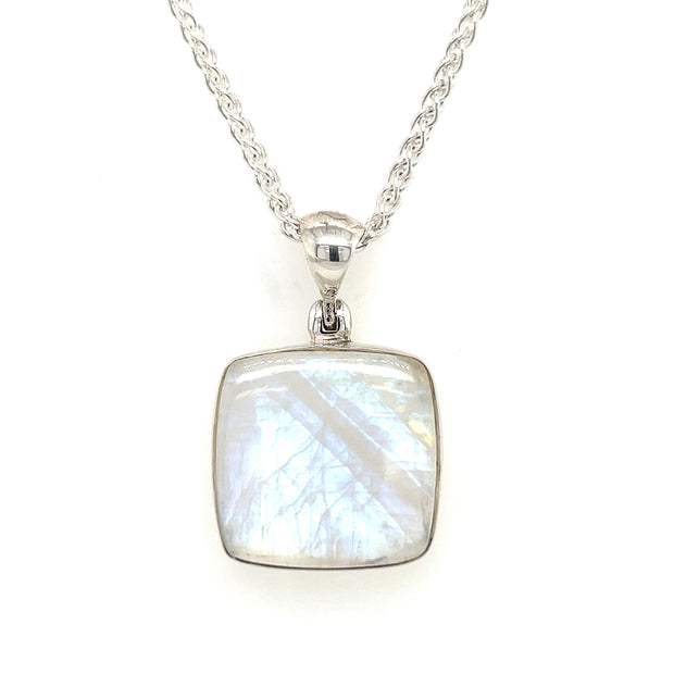 Sterling Silver Rainbow Moonstone Pendant
