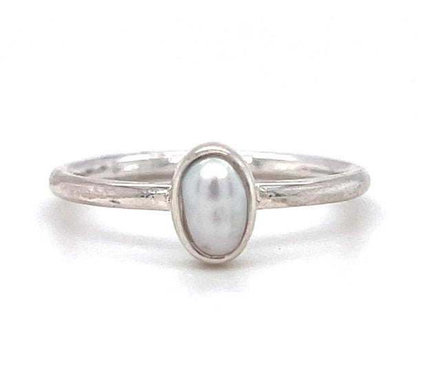 Sterling Silver Pearl Stackable Ring