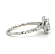 18k White Gold Classic Cushion Shape Diamond Halo Engagement Ring by Parade Designs' 'New Classic' Bridal Collection