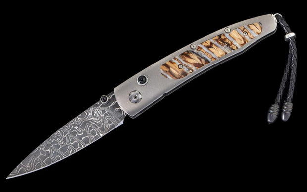 'Intrepid' Folding Pocket Knife with Damascus Steel Blade by William Henry
