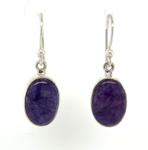 Sterling Silver Charoite Earrings