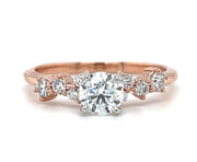 14k Rose & White Gold Diamond Engagement Ring by IJC