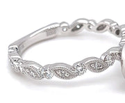 14k White Gold Vintage Inspired Diamond Engagement Ring by Rego Designs
