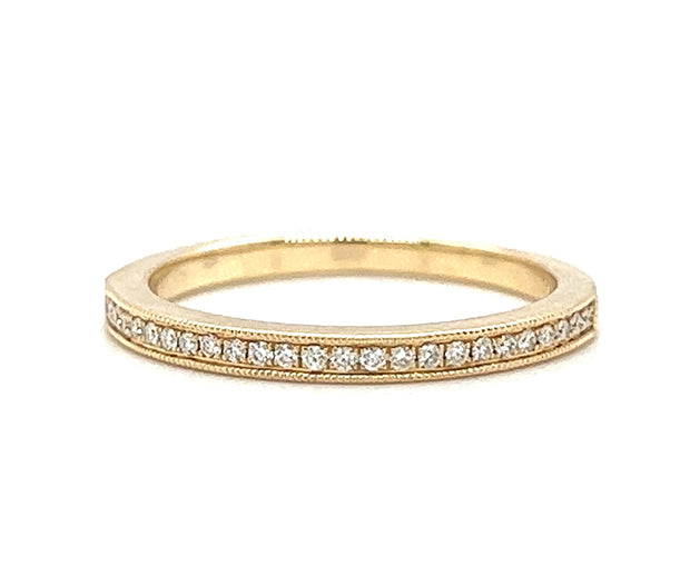 14k Yellow Gold Classic Diamond Wedding Band
