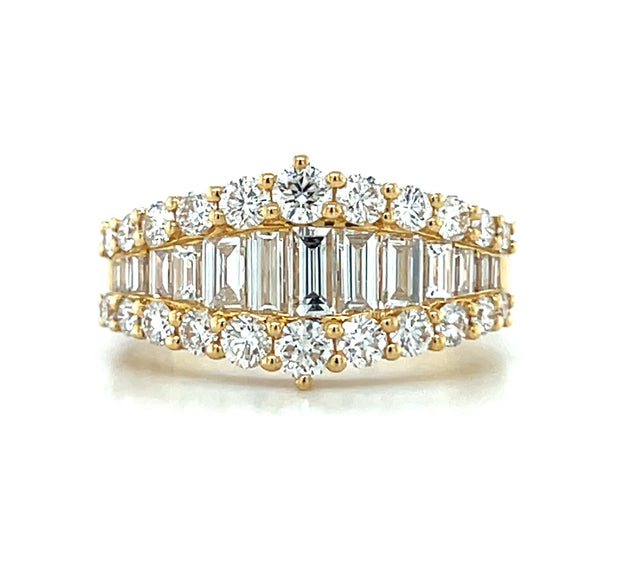 18k Yellow Gold Diamond Fashion Band