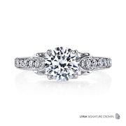 18k White Gold Vintage Inspired Diamond Engagement Ring by Parade Designs