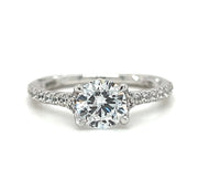 18k White Gold Classic Round Brilliant Diamond Engagement Ring by A. Jaffe