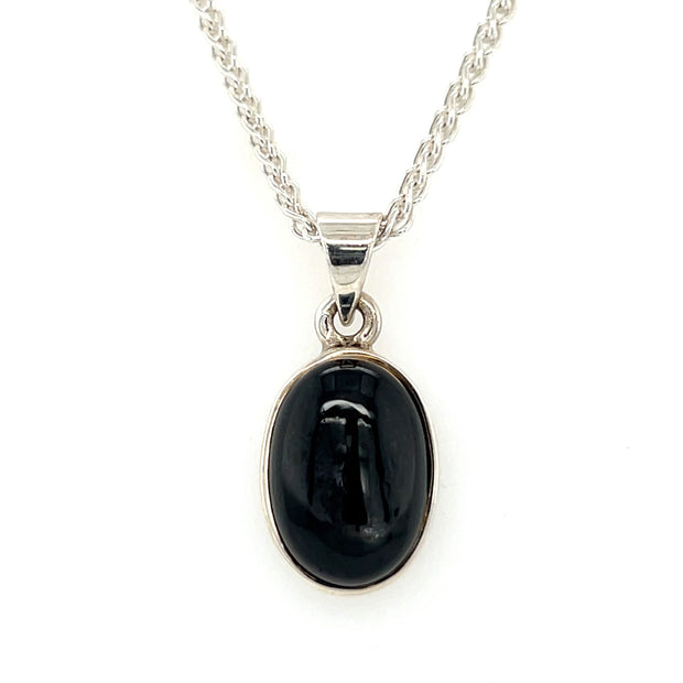Sterling Silver Black Star Sapphire Pendant