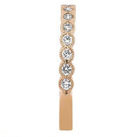14k Rose Gold Diamond Bezel Bubble Band by Rego Designs