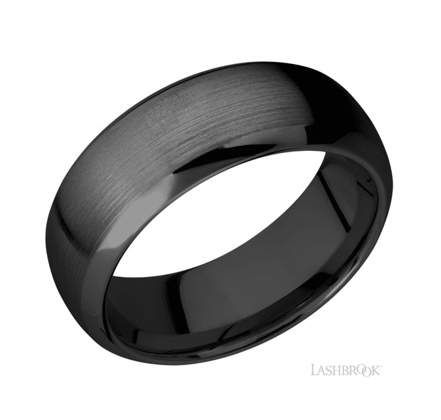 Classic Zirconium Wedding Band by Lashbrook Designs