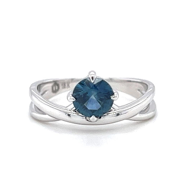 18k White Gold Montana Sapphire Ring by IJC