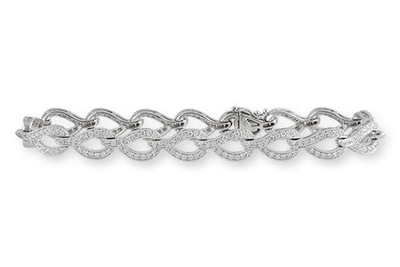 14k White Gold Diamond Fashion Bracelet by Allison Kaufman