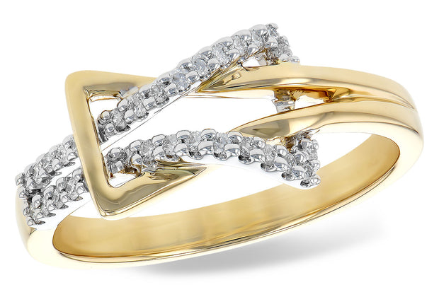 14k Two Tone Gold Diamond Fashion Ring by Allison Kaufman