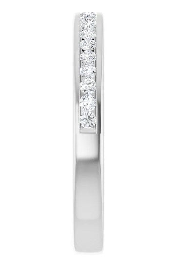 14k White Gold .75 CTW Channel Set Diamond Wedding Band