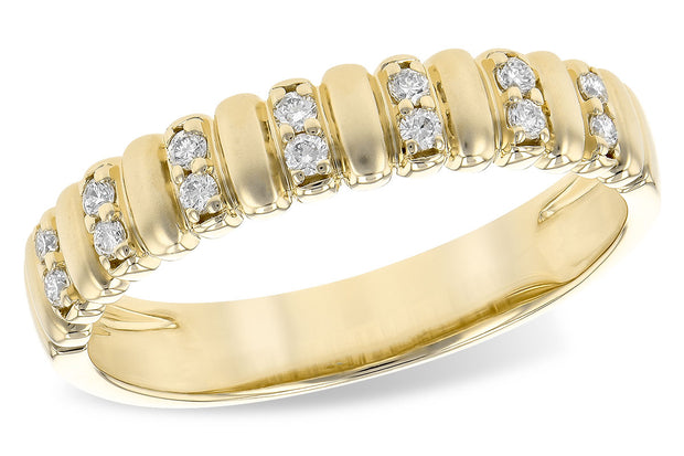 14k Yellow Gold Geometric Style Diamond Fashion Ring by Allison Kaufman