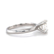 Sterling Silver Lab Created Moissanite Solitaire Ring