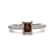 Pre-Owned 18k White Gold Diamond Ring Semi-Mount