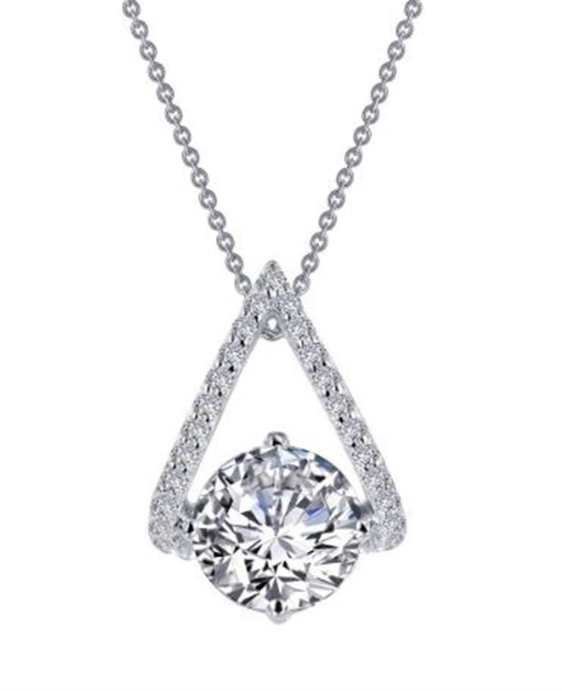 Sterling Silver Simulated Diamond Fashion Necklace by Lafonn