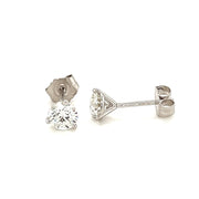 14k White Gold .73 TW Diamond Stud Earrings