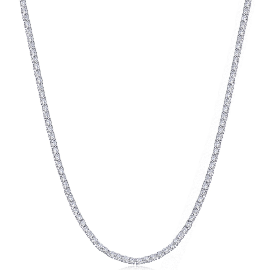 Sterling Silver 14.50 CTW Simulated Diamond Tennis Necklace by Lafonn