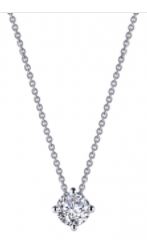 Sterling Silver .50 ct Simulated Diamond Solitiare Necklace by Lafonn