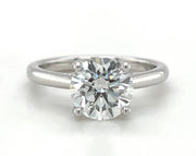 14k White Gold Round Brilliant Lab Grown Diamond Engagement Ring