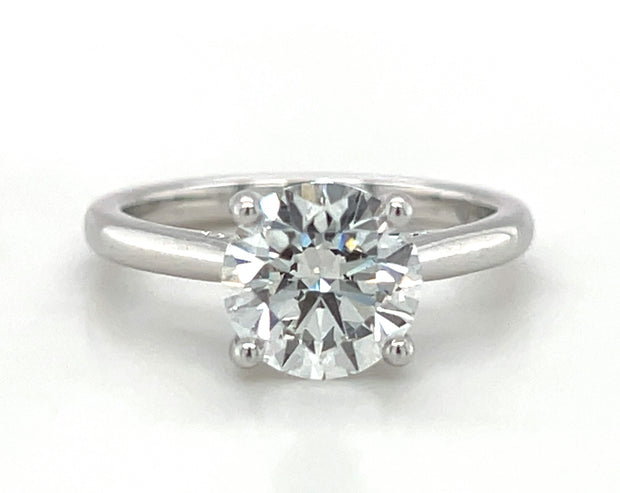 14k White Gold Round Brilliant Lab Grown Diamond Engagement Ring