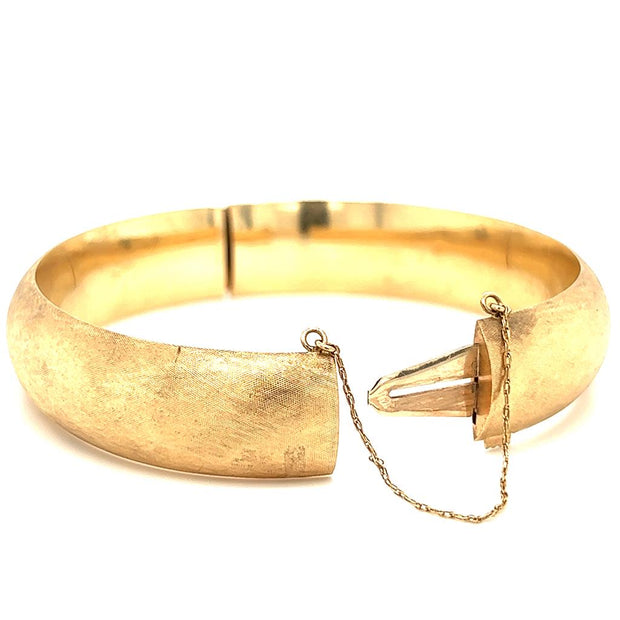 Pre-Owned 14k Gold Hinged Bangle Bracelet