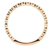 14k Rose Gold Diamond Bezel Bubble Band by Rego Designs