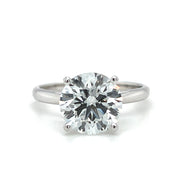 14k White Gold 3.00 CT Round Brilliant Lab Grown Diamond Solitaire Engagement Ring