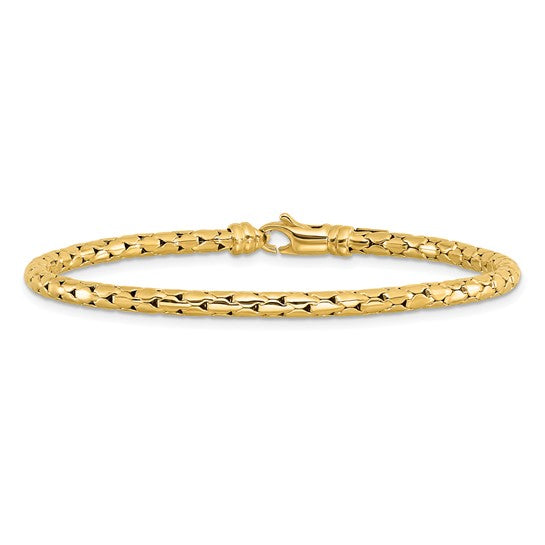 14k Yellow Gold Polished Fancy Link Fashion Bracelet