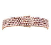 18k Rose Gold Fancy Pink Color Diamond Mesh Bracelet