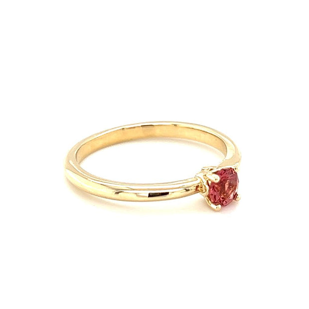 14k Yellow Gold Peachy Orange Spinel Ring by IJC