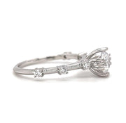 14k White Gold 'Floating' Diamond Engagement Ring by Rego Designs