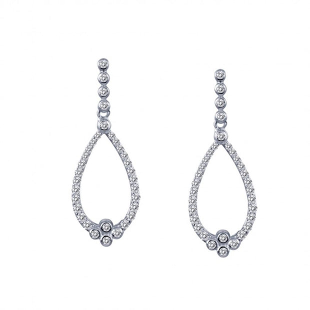 Sterling Silver & Simulated Diamond Drop Earrings by Lafonn