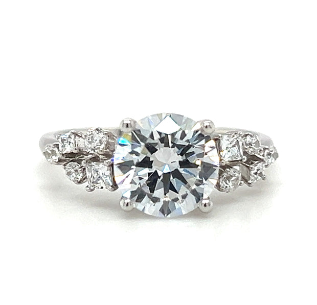 14k White Gold Diamond Constellation Engagement Ring by Zeghani