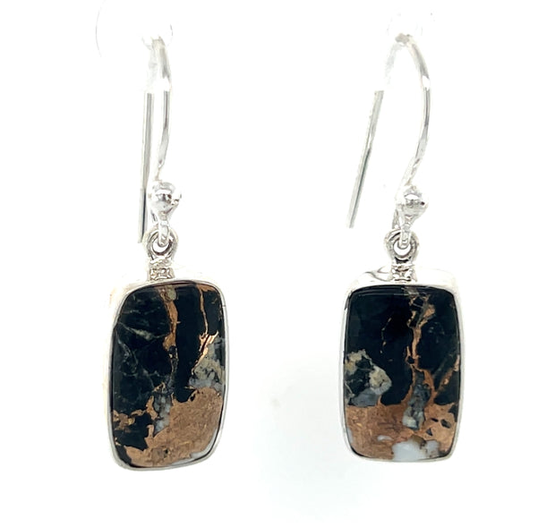 Sterling Silver White Buffalo Turquoise Earrings