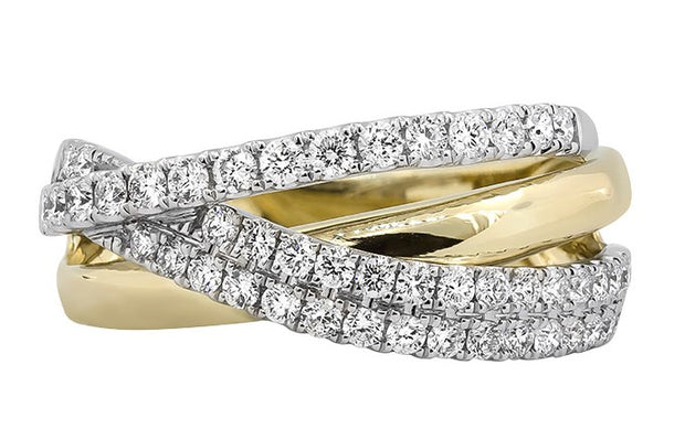 14k Yellow & White Gold Diamond Fashion Ring